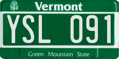 VT license plate YSL091