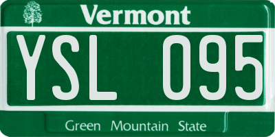 VT license plate YSL095