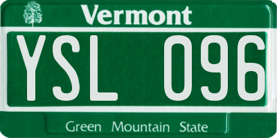 VT license plate YSL096