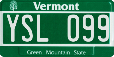 VT license plate YSL099