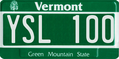 VT license plate YSL100
