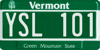 VT license plate YSL101