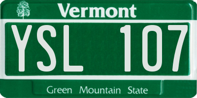 VT license plate YSL107
