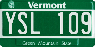 VT license plate YSL109