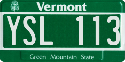 VT license plate YSL113