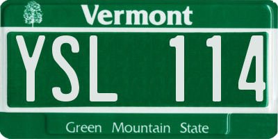 VT license plate YSL114