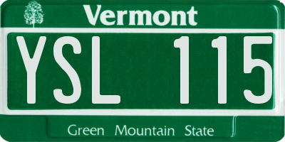 VT license plate YSL115