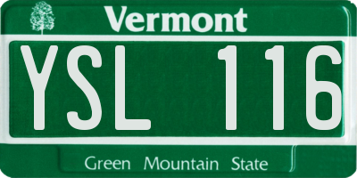 VT license plate YSL116