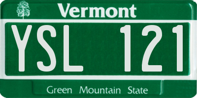 VT license plate YSL121