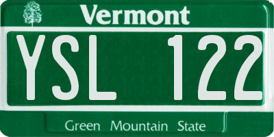 VT license plate YSL122