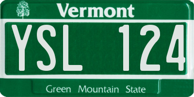 VT license plate YSL124