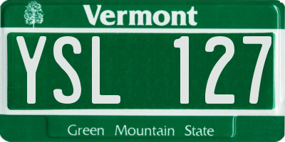 VT license plate YSL127