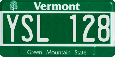 VT license plate YSL128