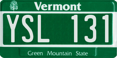 VT license plate YSL131
