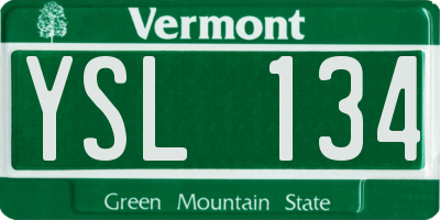 VT license plate YSL134