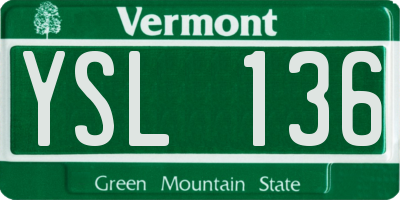 VT license plate YSL136