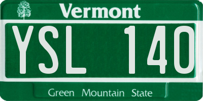 VT license plate YSL140