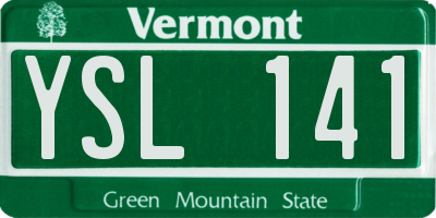 VT license plate YSL141