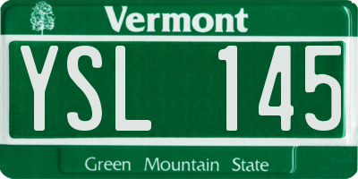 VT license plate YSL145
