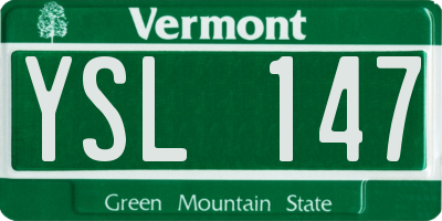 VT license plate YSL147