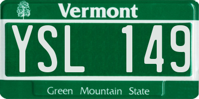 VT license plate YSL149