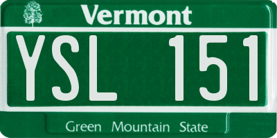 VT license plate YSL151