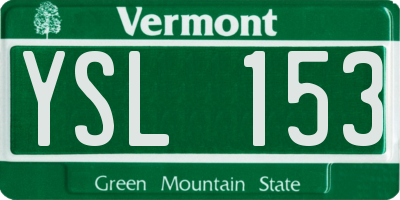 VT license plate YSL153