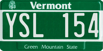 VT license plate YSL154