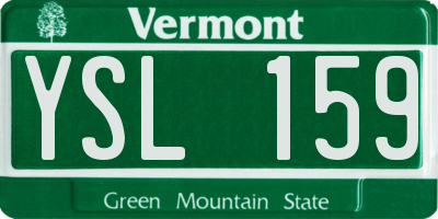 VT license plate YSL159