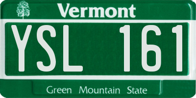 VT license plate YSL161