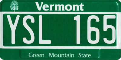 VT license plate YSL165
