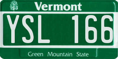 VT license plate YSL166