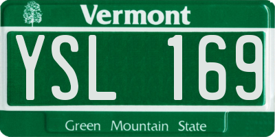 VT license plate YSL169