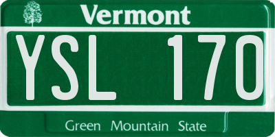 VT license plate YSL170