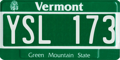 VT license plate YSL173