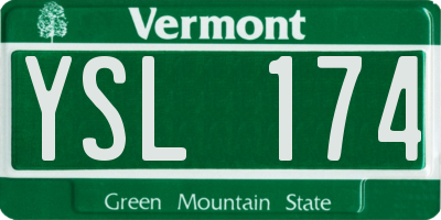 VT license plate YSL174