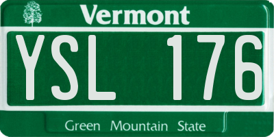 VT license plate YSL176