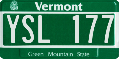 VT license plate YSL177