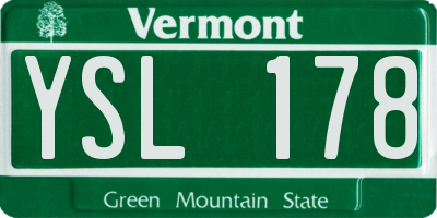 VT license plate YSL178