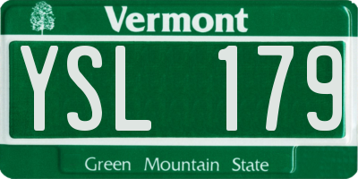 VT license plate YSL179