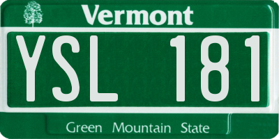 VT license plate YSL181