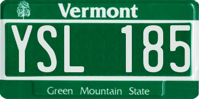 VT license plate YSL185