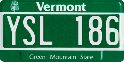 VT license plate YSL186