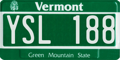 VT license plate YSL188