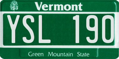 VT license plate YSL190