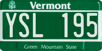 VT license plate YSL195