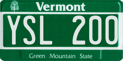 VT license plate YSL200