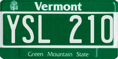 VT license plate YSL210