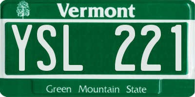 VT license plate YSL221