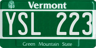 VT license plate YSL223